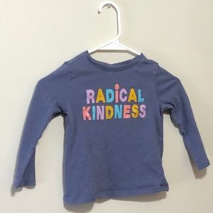 Old Navy 3T Radical Kindness Long Sleeve Shirt